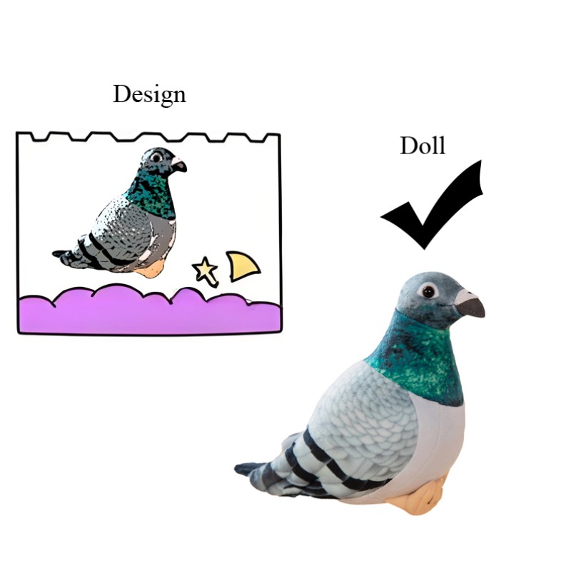Plush Pigeon Toy Manufacturer - OEM Custom Simulated Stuffed Animal