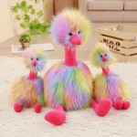 Ostrich Plush Manufacturer - OEM Custom Rainbow Hairy Design