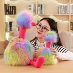 Ostrich Plush Manufacturer - OEM Custom Rainbow Hairy Design