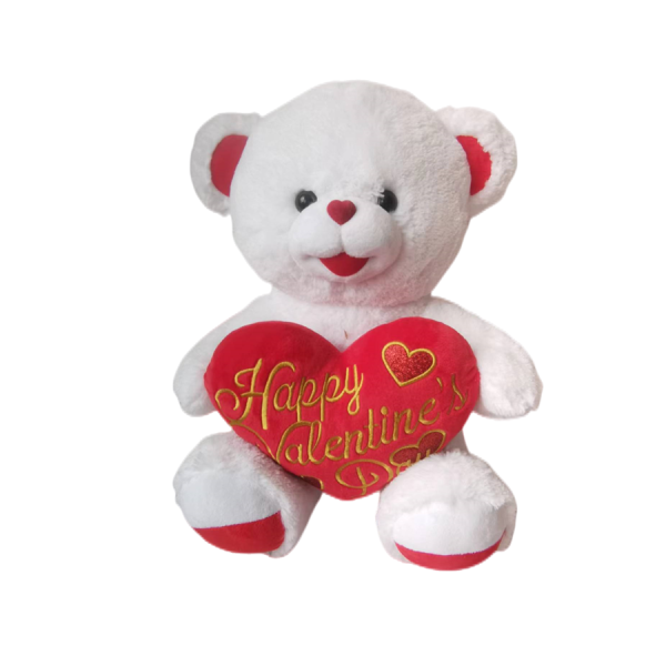 White Teddy Bear Manufacturer - OEM Custom 10-40cm Heart Holding