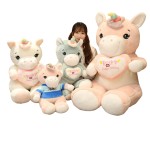 Unicorn Plush Toy Supplier - OEM Custom Heart Design Baby