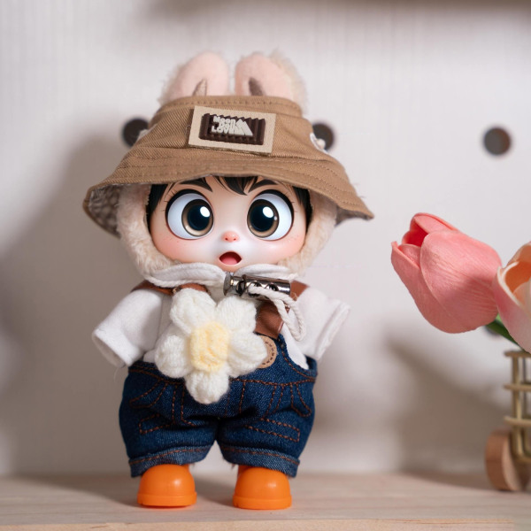 Doll Outfit Factory - Leather Jacket Straw Hat Set