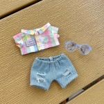 Doll Clothes Factory - 17cm Rainbow Plaid Set