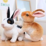 Plush Toy Factory - Big Face Rabbit with Moving Ears