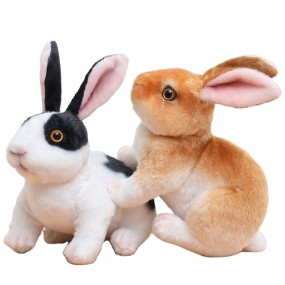 Plush Toy Factory - Big Face Rabbit with Moving Ears