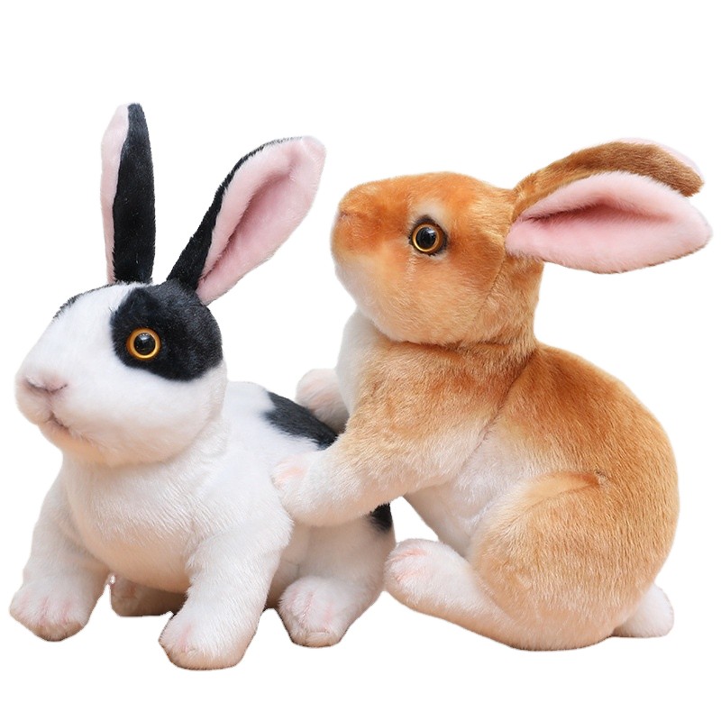 Plush Toy Factory - Big Face Rabbit with Moving Ears