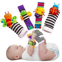 Baby Rattle Manufacturer - OEM Custom 4 Set Wrist Socks