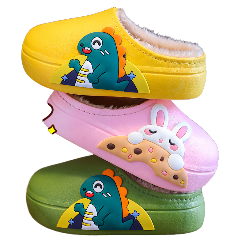 Home Slippers Manufacturer - Dinosaur Design Warm Slippers