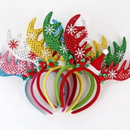 Christmas Headband Factory - Sequins Tree Antlers Hoop