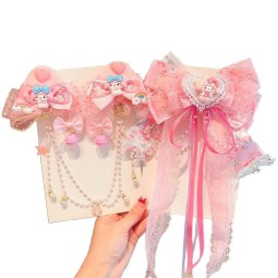 Hairpin Factory - Pink Bow Lolita Tiara Necklace