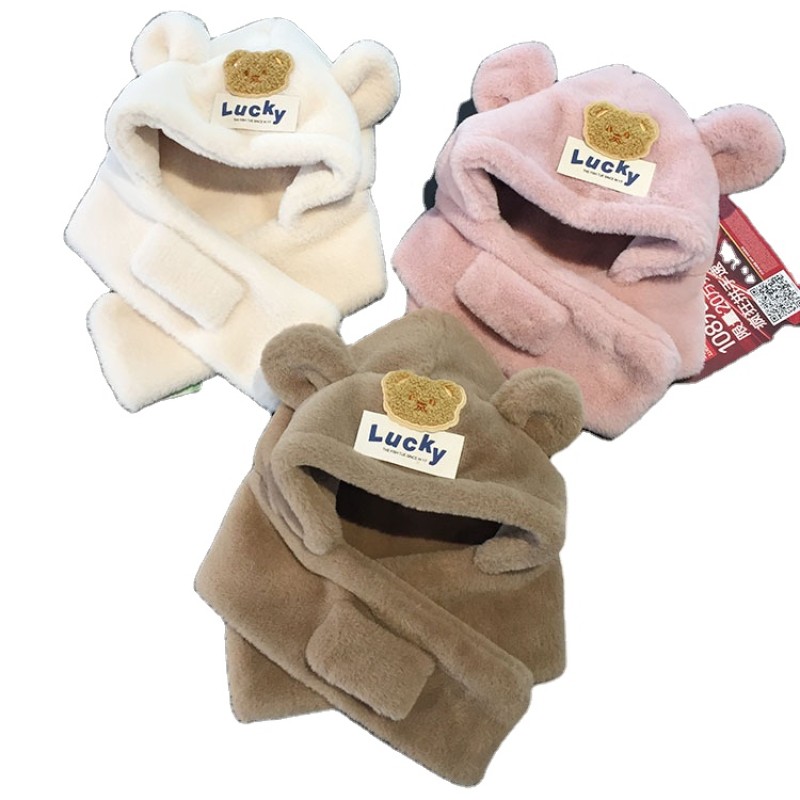 Winter Hat Scarf Set Manufacturer - Teddy Bear Plush Ear Protection