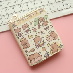 PU Wallet Manufacturer - Cartoon Capybara ID Card Holder