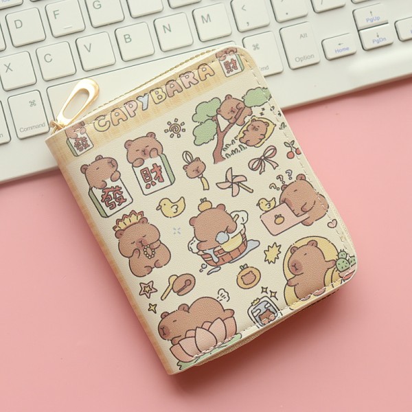 PU Wallet Manufacturer - Cartoon Capybara ID Card Holder