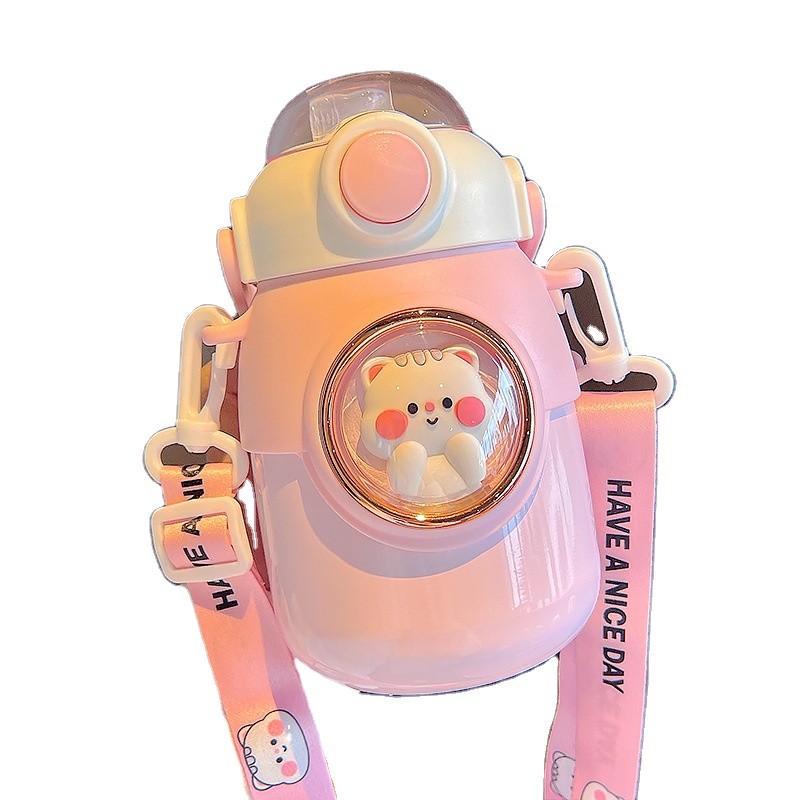 Straw Cup Manufacturer - Portable Bouncing Cover Cup