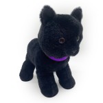 Black Cat Plush Supplier - OEM Custom Purple Collar Design