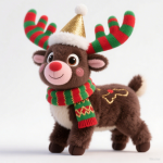 Christmas Deer Manufacturer - OEM Custom Scarves Sitting Deer