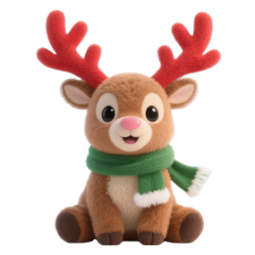 Christmas Deer Manufacturer - OEM Custom Scarves Sitting Deer