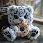 Leopard Plush Toy Manufacturer - OEM Custom Snow Leopard Donut