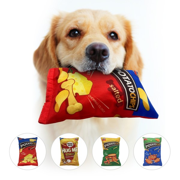 Potato Chips Plush Toy Supplier - OEM Squeaky Dog Chew Toy