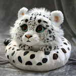 Leopard Plush Toy Manufacturer - OEM Custom Snow Leopard Donut