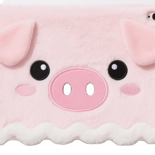 Ipad Case Factory - OEM Custom Pink Pig Plush Design