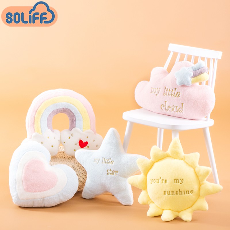 Kids Pillow Manufacturer - Sun Cloud Star Rainbow Cushion