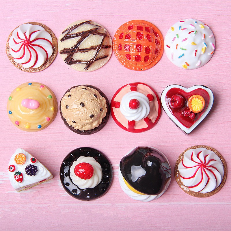 Cake Cabochons Factory - OEM Custom Round Flat-back Design