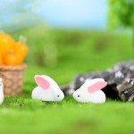 Rabbit Miniature Manufacturer - OEM Custom 3D Moss Decoration