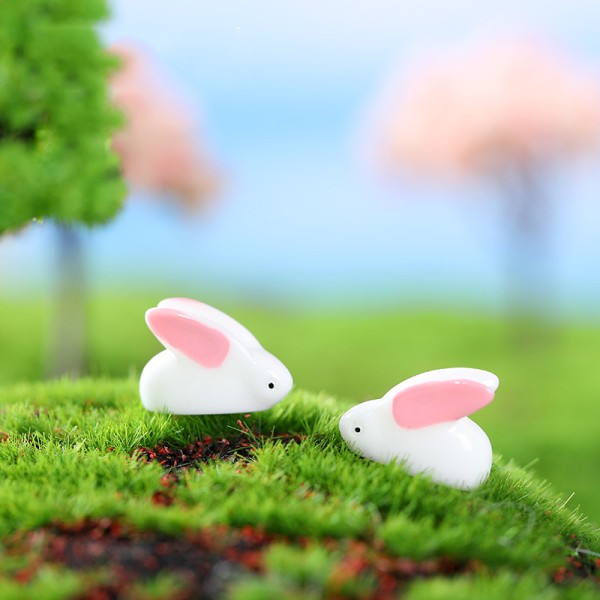 Rabbit Miniature Manufacturer - OEM Custom 3D Moss Decoration