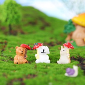 Hamster Miniature Supplier - OEM Custom Mushroom Moss Decor