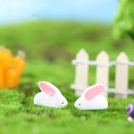 Rabbit Miniature Manufacturer - OEM Custom 3D Moss Decoration