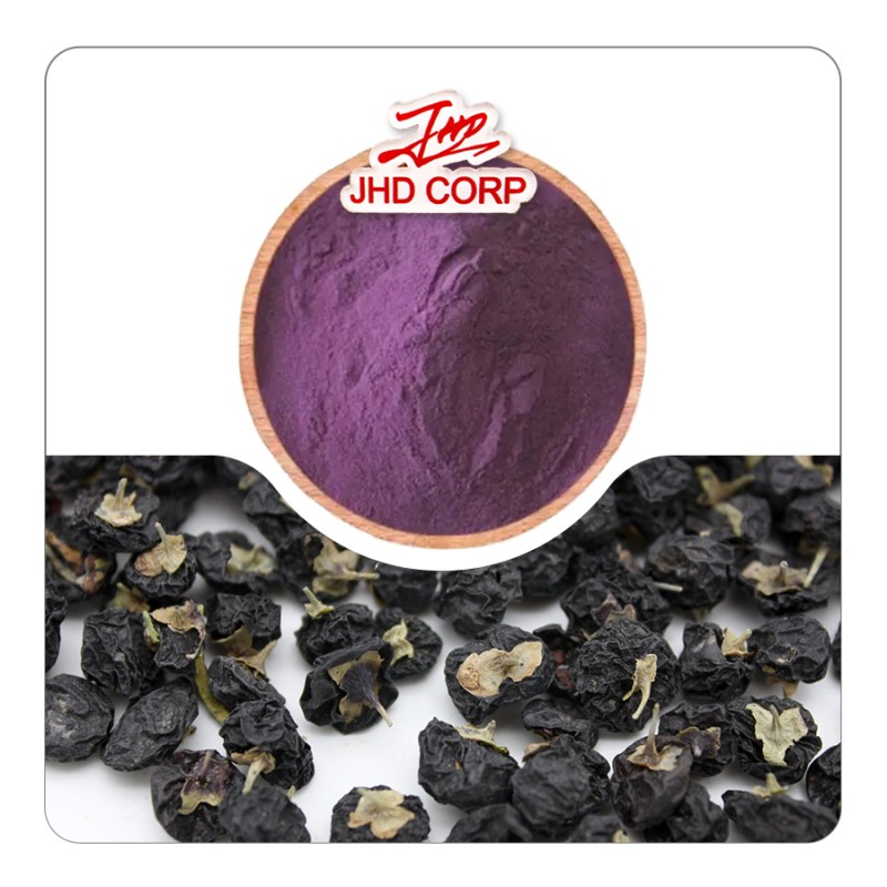 JHD Chinese Black Wolfberry 4:1- 20:1 Anthocyanidin Black Goji Berry Extract Powder
