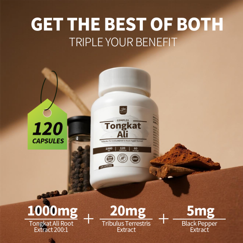 JHD OEM Own Brand 1025mg Mixed Supplement Capsules Tongkat Ali Power Capsule