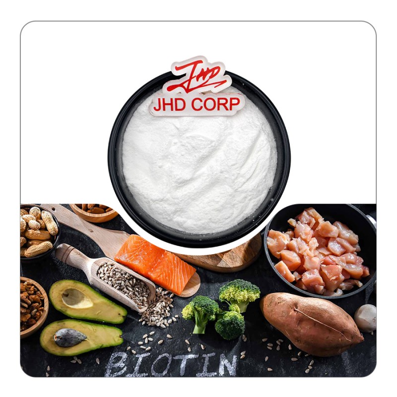 High Quality Hair Growth  Wholesale Price Raw Biotin Powder Pure 99% Vitamin B7 Biotin Biotin Powder Cosmetic Grade