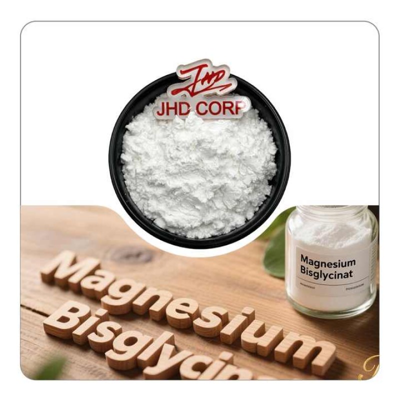 US / EU Warehouse Free Sample CAS 14783-68-7 Magnesium Glycinate Magnesium Bisglycinate Powder