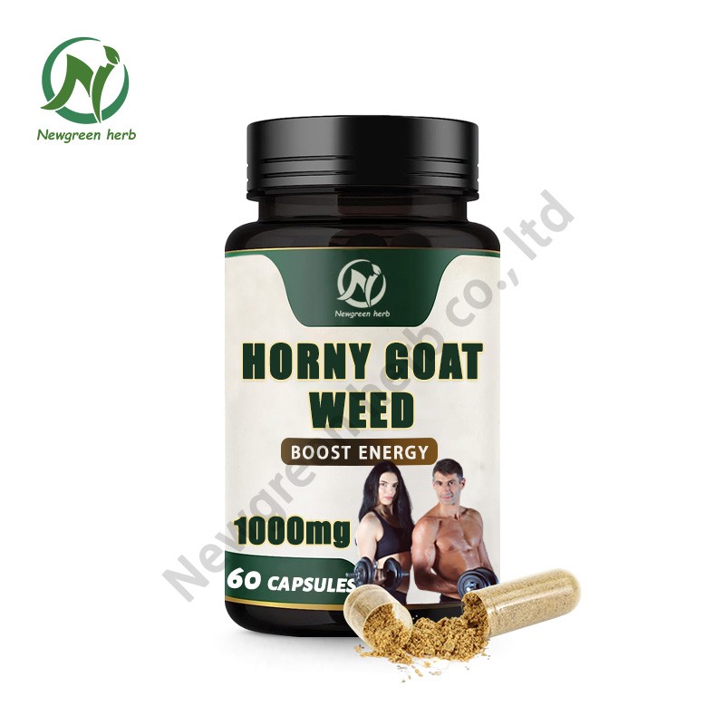 Newgreen Factory OEM Private Label Epimedium Horny Goat Weed Extract Capsules