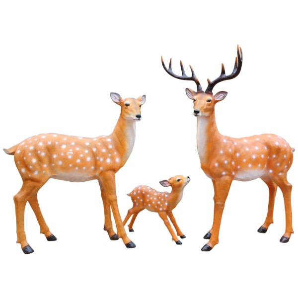 Outdoor Statue Manufacturer - Fiberglass Deer Garden Sculpture