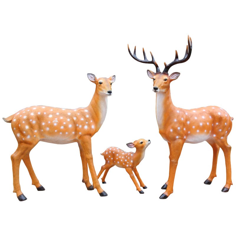 Outdoor Statue Manufacturer - Fiberglass Deer Garden Sculpture
