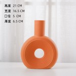 Decorative Vase Manufacturer - White Geometric Ceramic Vase