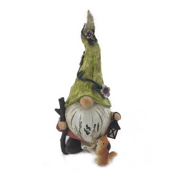 Garden Gnome Factory - Solar Lantern Resin Statue