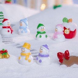 Snowman Resin Ornament Supplier - OEM Custom Christmas Scarf Design