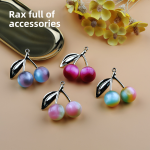 Cherry Keychain Supplier - OEM Custom Cat Eye Gradient Resin