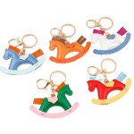 Horse Keychain Supplier - OEM Custom Leather Rocking Design