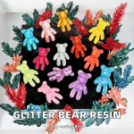 Bear Resin Cabochons Manufacturer - OEM Custom Glitter Flatback