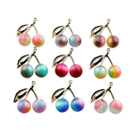 Cherry Keychain Supplier - OEM Custom Cat Eye Gradient Resin