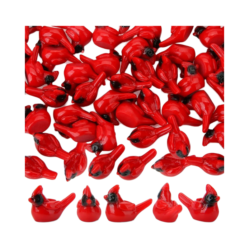 Bird Resin Figurine Supplier - OEM Custom Cardinal Cake Topper