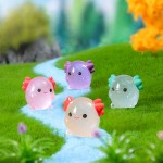Axolotl Resin Figurine Manufacturer - OEM Custom Glow-in-dark Animal