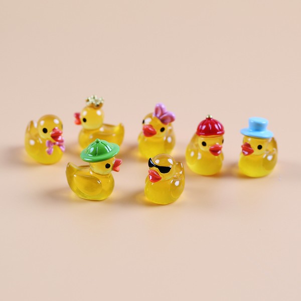 Duck Resin Ornament Factory - OEM Custom Luminous Hooded Design