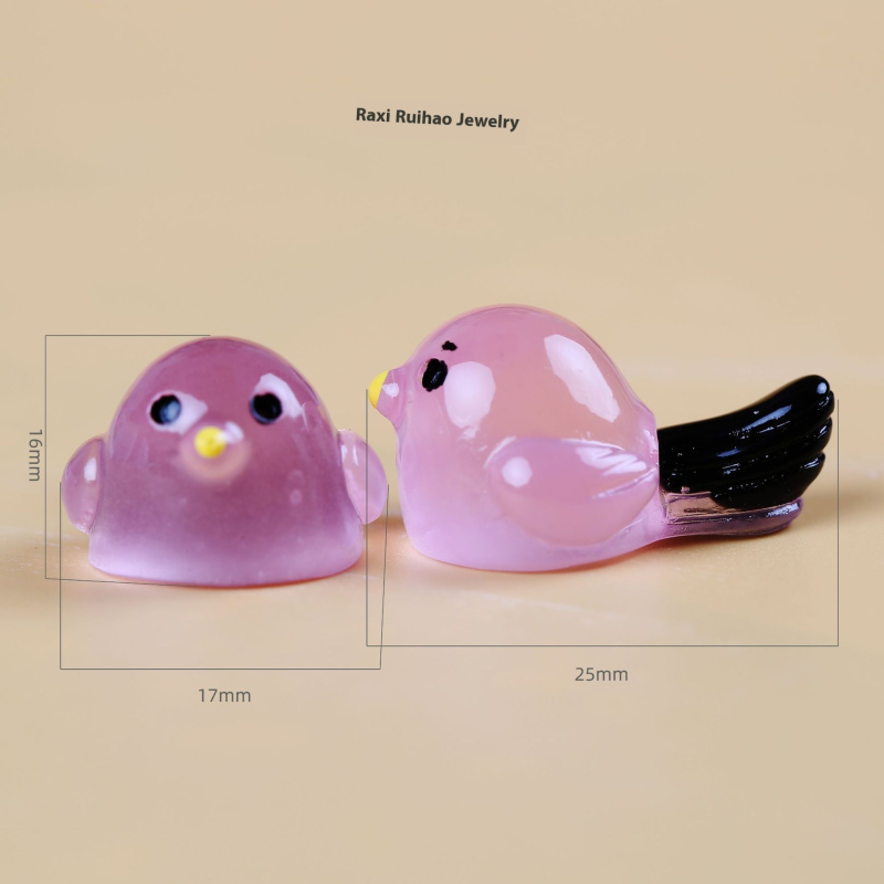 Bird Resin Ornament Supplier - OEM Custom Luminous Keychains
