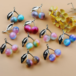 Cherry Keychain Supplier - OEM Custom Cat Eye Gradient Resin